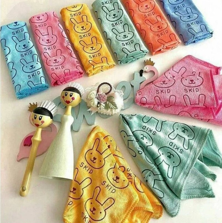 دستمال آشپزخانه خرگوشی 40در40 - 50 گرمی پک 6 عددی