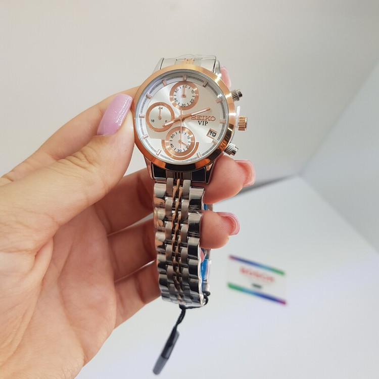 ساعت مچی سیکو رزگلد زنانه ژاپن به همراه جعبه و باطری اضافه 2363 G