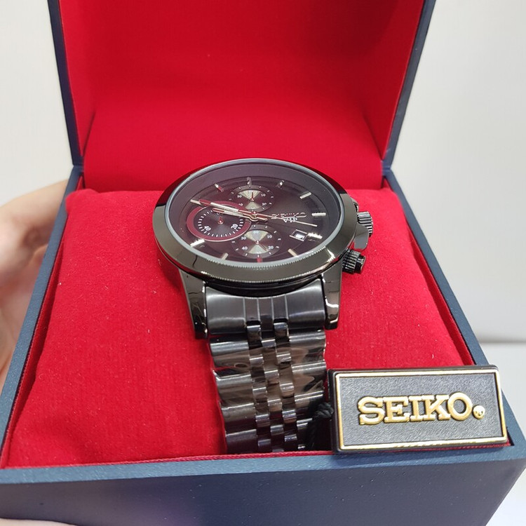 ساعت سیکو ژاپن مشکی مردانه به همراه جعبه و باطری اضافه 2363 G