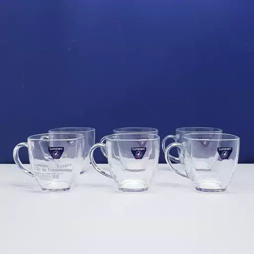 فنجان لومینارک مدل کارینا دسته دار اصلی ساخت امارات دست 6 عددی سری گلد فرنس F 2565 LUMINARC CARINA