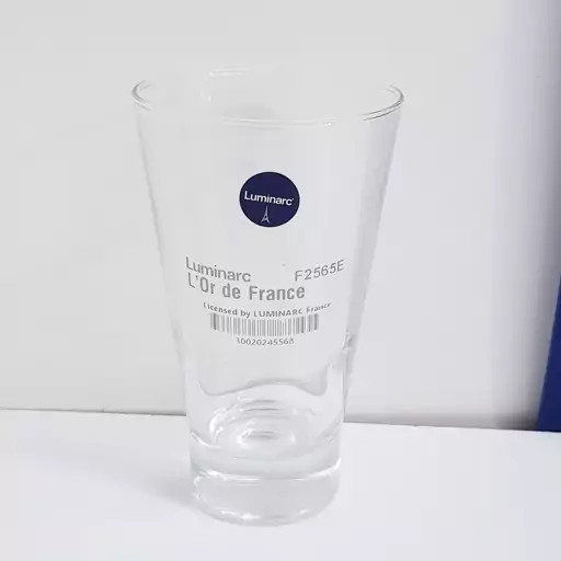 لیوان لومینارک شتلند اصلی حک شده ساخت امارات بسته 6 عددی LUMINARC SHETLAND سری گلد فرنس F2565E