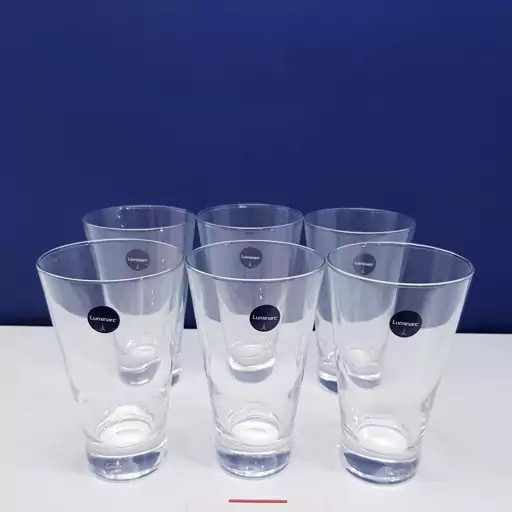 لیوان لومینارک شتلند اصلی حک شده ساخت امارات بسته 6 عددی LUMINARC SHETLAND سری گلد فرنس F2565E