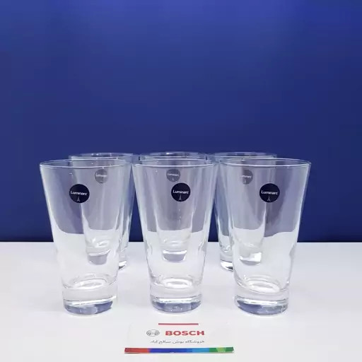 لیوان لومینارک شتلند اصلی حک شده ساخت امارات بسته 6 عددی LUMINARC SHETLAND سری گلد فرنس F2565E