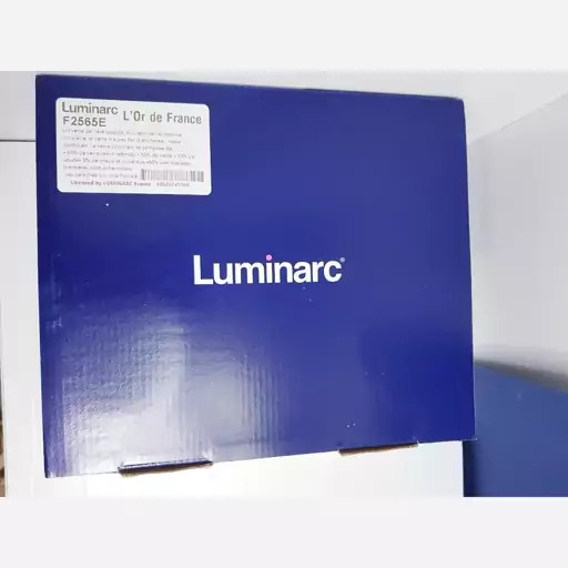 لیوان لومینارک آلابونه اصلی حک شده بلند دسته دار 6 عددی محصول امارات سری گلد فرنس F2565E