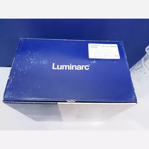 پارچ و لیوان لومینارک اصلی مدل امپراطور اصلی 7 پارچه حک شده ساخت امارات سری گلدفرنس F2565E
