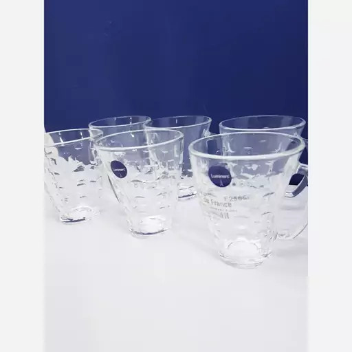 ماگ لیوان دسته دار لومینارک مدل ولت اصلی حک شده ساخت امارات بسته 6عددی LUMINARC VOLETE سری گلد فرنس F2565E