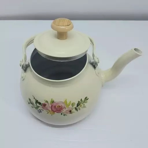قوری روحی طرح دار فانتزی 1/3 لیتری نسوز و نگیر رنگ کوره قطر 14 و ارتفاع 12 - اقساط بندمدت