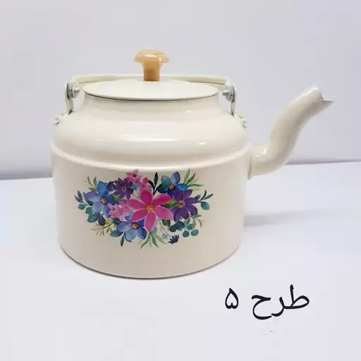 کتری روحی طرح دار 3 لیتری نسوز نگیر درجه 1 قطر 19 سانت