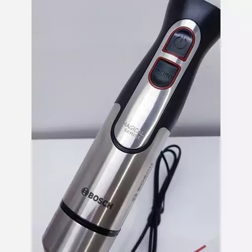 گوشتکوب برقی بوش آلمان مجیکال سری حک شده اصلی 1500وات لیبل آبی تیغ تیتانیوم بدنه خط و خش دارد مدل 111