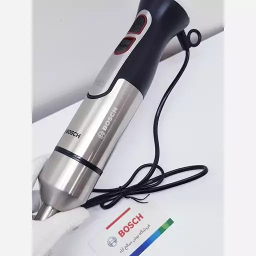 گوشتکوب برقی بوش آلمان مجیکال سری حک شده اصلی 1500وات لیبل آبی تیغ تیتانیوم بدنه خط و خش دارد مدل 111