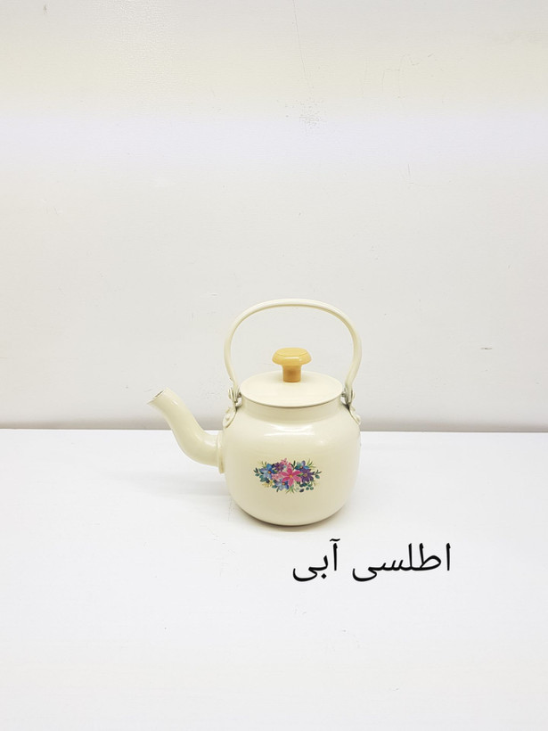 قوری روحی 0.8 لیتر طرح دار رنگ کوره ثابت نسوز آهنربا نگیر برند یکتا باش مدل YEKTABASH H008