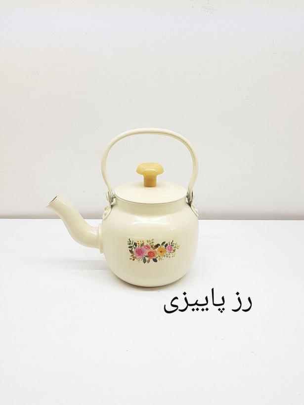 قوری روحی 0.8 لیتر طرح دار رنگ کوره ثابت نسوز آهنربا نگیر برند یکتا باش مدل YEKTABASH H008