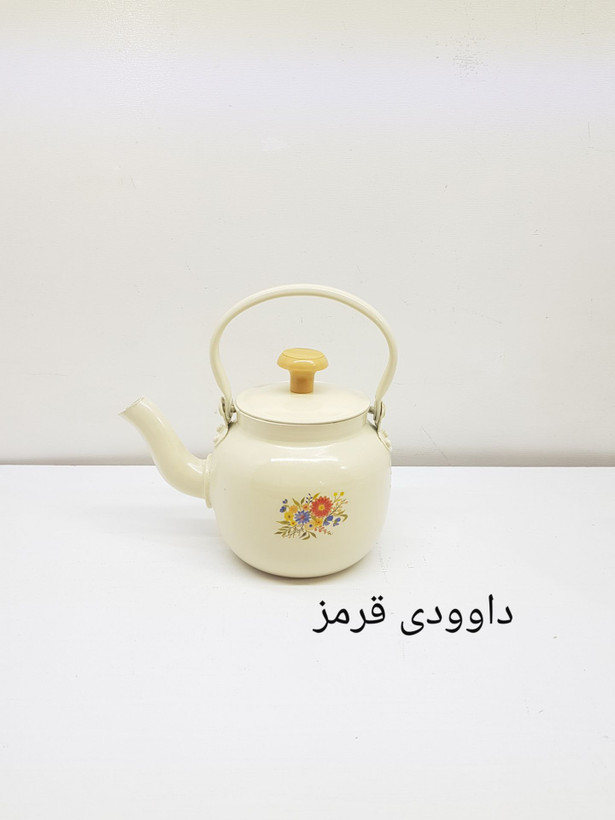 قوری روحی 0.8 لیتر طرح دار رنگ کوره ثابت نسوز آهنربا نگیر برند یکتا باش مدل YEKTABASH H008
