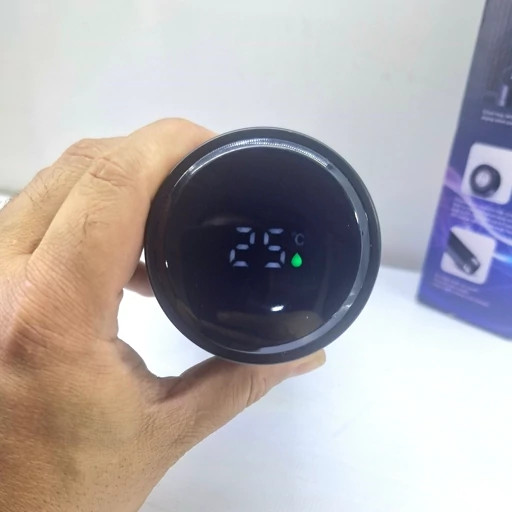 ماگ هوشمند بوش درجه دار نیم لیتری درینکو رنگ مشکی مات استیل مدل Drinqo 2
