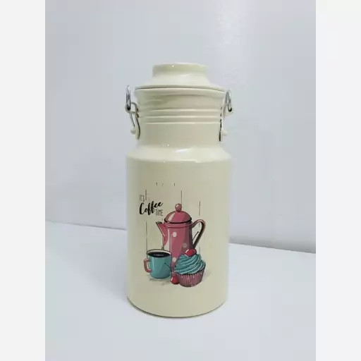 دبه روغن روحی بانکه طرحدار سطل شیر 1 لیتری مدل A010 دارای ایراد جزئی