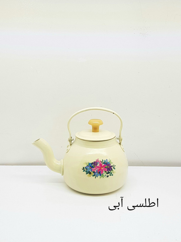 قوری روحی طرح دار فانتزی 1/3 لیتری نسوز و نگیر رنگ کوره قطر 14 و ارتفاع 12 - اقساط بندمدت